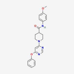 molecular formula C23H24N4O3 B2824586 N-(4-methoxyphenyl)-1-(6-phenoxypyrimidin-4-yl)piperidine-4-carboxamide CAS No. 1251573-14-4