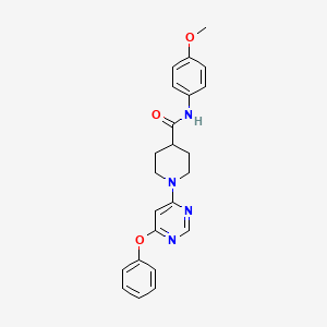 molecular formula C23H24N4O3 B2824586 N-(4-甲氧基苯基)-1-(6-苯氧基嘧啶-4-基)哌啶-4-甲酰胺 CAS No. 1251573-14-4