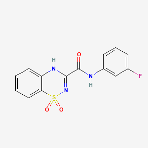 N-(3-Fluorophenyl)-1,1-dioxo-4H-1lambda6,2,4-benzothiadiazine-3-carboxamide