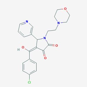 molecular formula C22H22ClN3O4 B282459 4-(4-chlorobenzoyl)-3-hydroxy-1-[2-(4-morpholinyl)ethyl]-5-(3-pyridinyl)-1,5-dihydro-2H-pyrrol-2-one 