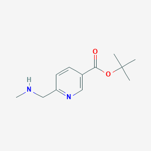 molecular formula C12H18N2O2 B2824592 Tert-butyl 6-(methylaminomethyl)pyridine-3-carboxylate CAS No. 2248399-81-5