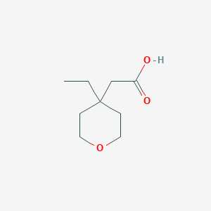 molecular formula C9H16O3 B2824594 2-(4-Ethyl-tetrahydro-2H-pyran-4-yl)acetic acid CAS No. 1439896-77-1