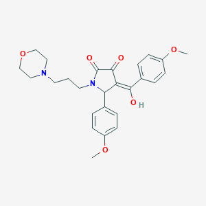 molecular formula C26H30N2O6 B282460 3-hydroxy-4-(4-methoxybenzoyl)-5-(4-methoxyphenyl)-1-[3-(4-morpholinyl)propyl]-1,5-dihydro-2H-pyrrol-2-one 