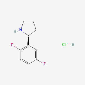 molecular formula C10H12ClF2N B2824600 (s)-2-(2,5-二氟苯基)吡咯啉；盐酸盐 CAS No. 1443624-23-4