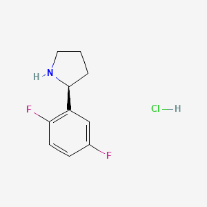 molecular formula C10H12ClF2N B2824600 (s)-2-(2,5-Difluorophenyl)pyrrolidine hydrochloride CAS No. 1443624-23-4