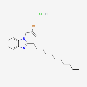 molecular formula C21H32BrClN2 B2824603 1-(2-bromoallyl)-2-undecyl-1H-benzo[d]imidazole hydrochloride CAS No. 1052077-03-8