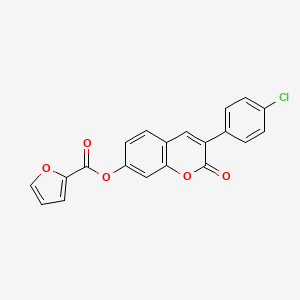 molecular formula C20H11ClO5 B2824616 3-(4-chlorophenyl)-2-oxo-2H-chromen-7-yl furan-2-carboxylate CAS No. 824979-16-0