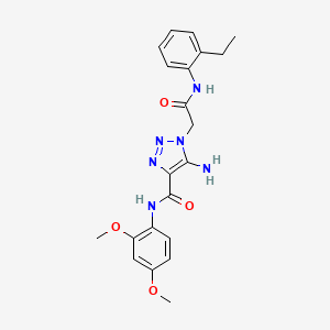 molecular formula C21H24N6O4 B2824619 5-amino-N-(2,4-dimethoxyphenyl)-1-{2-[(2-ethylphenyl)amino]-2-oxoethyl}-1H-1,2,3-triazole-4-carboxamide CAS No. 894563-81-6