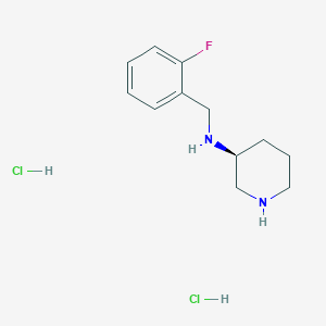 molecular formula C12H19Cl2FN2 B2824628 (S)-N-[(2-Fluorophenyl)methyl]piperidin-3-amine dihydrochloride CAS No. 1286209-37-7