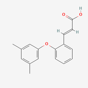 molecular formula C17H16O3 B2824629 3-[2-(3,5-二甲基苯氧基)苯基]丙烯酸 CAS No. 338393-75-2