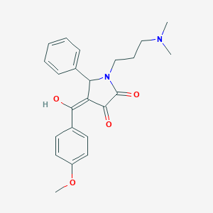 molecular formula C23H26N2O4 B282463 1-[3-(dimethylamino)propyl]-3-hydroxy-4-(4-methoxybenzoyl)-5-phenyl-1,5-dihydro-2H-pyrrol-2-one 