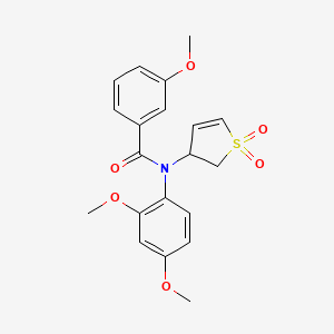 molecular formula C20H21NO6S B2824639 N-(2,4-dimethoxyphenyl)-N-(1,1-dioxido-2,3-dihydrothien-3-yl)-3-methoxybenzamide CAS No. 852439-47-5