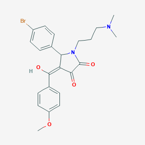 molecular formula C23H25BrN2O4 B282465 5-(4-bromophenyl)-1-[3-(dimethylamino)propyl]-3-hydroxy-4-(4-methoxybenzoyl)-1,5-dihydro-2H-pyrrol-2-one 