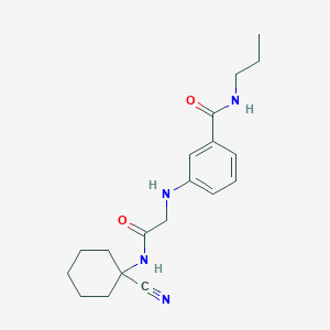 molecular formula C19H26N4O2 B2824663 3-({[(1-cyanocyclohexyl)carbamoyl]methyl}amino)-N-propylbenzamide CAS No. 1241617-52-6