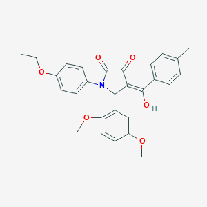 molecular formula C28H27NO6 B282467 5-(2,5-dimethoxyphenyl)-1-(4-ethoxyphenyl)-3-hydroxy-4-(4-methylbenzoyl)-1,5-dihydro-2H-pyrrol-2-one 