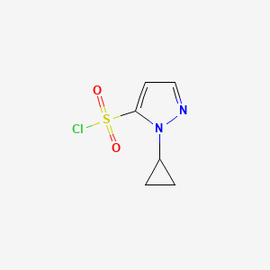 molecular formula C6H7ClN2O2S B2824675 2-Cyclopropylpyrazole-3-sulfonyl chloride CAS No. 2168020-98-0