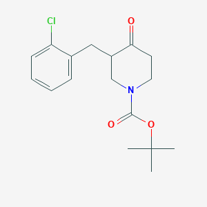 molecular formula C17H22ClNO3 B2824676 Tert-butyl 3-[(2-chlorophenyl)methyl]-4-oxopiperidine-1-carboxylate CAS No. 1260885-80-0