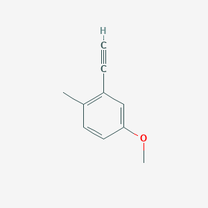 molecular formula C10H10O B2824684 2-乙炔基-4-甲氧基-1-甲基苯 CAS No. 1691719-04-6