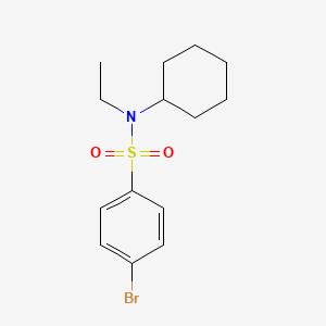 molecular formula C14H20BrNO2S B2824694 4-bromo-N-cyclohexyl-N-ethylbenzene-1-sulfonamide CAS No. 496013-98-0