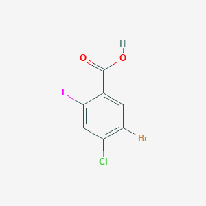 molecular formula C7H3BrClIO2 B2824705 5-溴-4-氯-2-碘苯甲酸 CAS No. 1539228-96-0