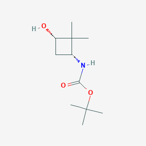 molecular formula C11H21NO3 B2824708 tert-Butyl (cis-3-hydroxy-2,2-dimethylcyclobutyl)carbamate CAS No. 1434141-92-0