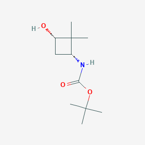 molecular formula C11H21NO3 B2824708 叔丁基(顺式-3-羟基-2,2-二甲基环丁基)氨基甲酸酯 CAS No. 1434141-92-0