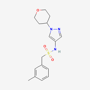 molecular formula C16H21N3O3S B2824716 N-(1-(tetrahydro-2H-pyran-4-yl)-1H-pyrazol-4-yl)-1-(m-tolyl)methanesulfonamide CAS No. 1797552-69-2