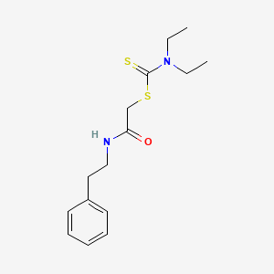 molecular formula C15H22N2OS2 B2824718 2-Oxo-2-(phenethylamino)ethyl diethylcarbamodithioate CAS No. 681251-15-0