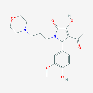 4-acetyl-3-hydroxy-5-(4-hydroxy-3-methoxyphenyl)-1-[3-(4-morpholinyl)propyl]-1,5-dihydro-2H-pyrrol-2-one