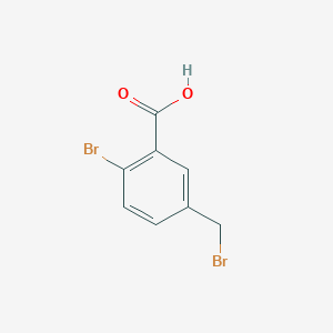 molecular formula C8H6Br2O2 B2824738 2-Bromo-5-(bromomethyl)benzoic acid CAS No. 258861-91-5