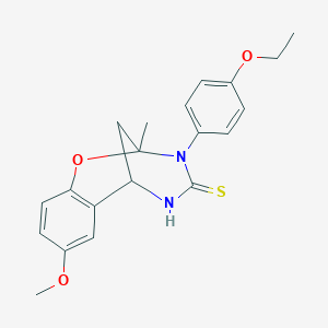 3-(4-ethoxyphenyl)-8-methoxy-2-methyl-5,6-dihydro-2H-2,6-methanobenzo[g][1,3,5]oxadiazocine-4(3H)-thione