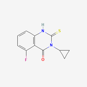 molecular formula C11H9FN2OS B2824754 3-Cyclopropyl-5-fluoro-2-sulfanylidene-1H-quinazolin-4-one CAS No. 1594665-99-2