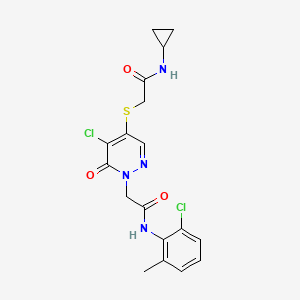2-((5-chloro-1-(2-((2-chloro-6-methylphenyl)amino)-2-oxoethyl)-6-oxo-1,6-dihydropyridazin-4-yl)thio)-N-cyclopropylacetamide