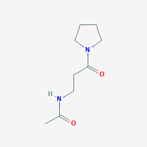 molecular formula C9H16N2O2 B2824758 N-(3-oxo-3-pyrrolidin-1-ylpropyl)acetamide CAS No. 1328595-12-5