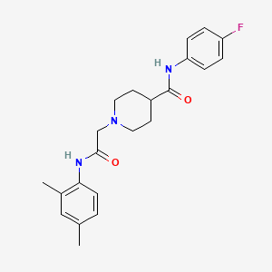 molecular formula C22H26FN3O2 B2824764 1-{[(2,4-dimethylphenyl)carbamoyl]methyl}-N-(4-fluorophenyl)piperidine-4-carboxamide CAS No. 941990-09-6
