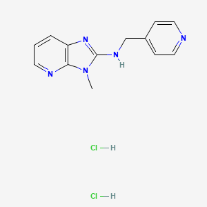 molecular formula C13H15Cl2N5 B2824788 3-methyl-N-(pyridin-4-ylmethyl)-3H-imidazo[4,5-b]pyridin-2-amine dihydrochloride CAS No. 2176202-20-1