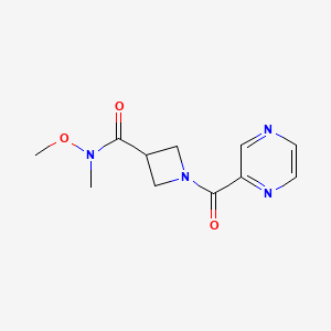 N-methoxy-N-methyl-1-(pyrazine-2-carbonyl)azetidine-3-carboxamide