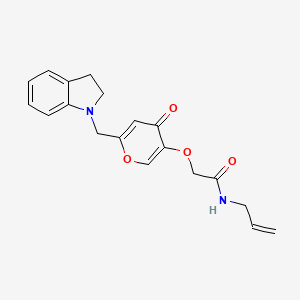N-allyl-2-((6-(indolin-1-ylmethyl)-4-oxo-4H-pyran-3-yl)oxy)acetamide