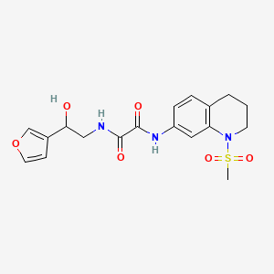 molecular formula C18H21N3O6S B2824819 N1-(2-(呋喃-3-基)-2-羟基乙基)-N2-(1-(甲基磺酰)-1,2,3,4-四氢喹啉-7-基)草酰胺 CAS No. 1396857-52-5