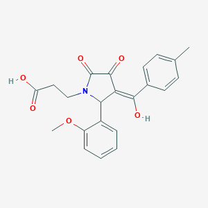 3-[3-hydroxy-5-(2-methoxyphenyl)-4-(4-methylbenzoyl)-2-oxo-2,5-dihydro-1H-pyrrol-1-yl]propanoic acid