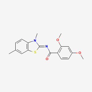 molecular formula C18H18N2O3S B2824823 N-(3,6-dimethyl-1,3-benzothiazol-2-ylidene)-2,4-dimethoxybenzamide CAS No. 313404-81-8