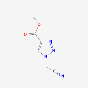 molecular formula C6H6N4O2 B2824832 Methyl 1-(cyanomethyl)-1H-1,2,3-triazole-4-carboxylate CAS No. 2169154-99-6