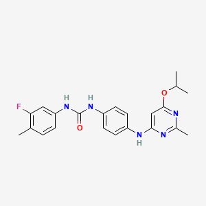 1-(3-Fluoro-4-methylphenyl)-3-(4-((6-isopropoxy-2-methylpyrimidin-4-yl)amino)phenyl)urea