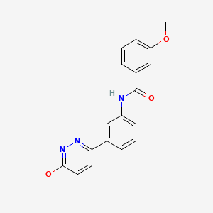 molecular formula C19H17N3O3 B2824842 3-methoxy-N-(3-(6-methoxypyridazin-3-yl)phenyl)benzamide CAS No. 899986-25-5