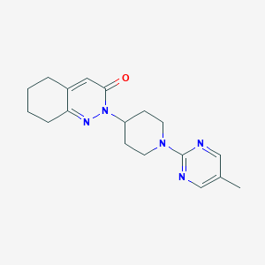molecular formula C18H23N5O B2824847 2-[1-(5-Methylpyrimidin-2-yl)piperidin-4-yl]-5,6,7,8-tetrahydrocinnolin-3-one CAS No. 2380143-53-1