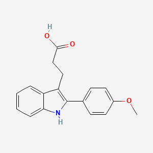 molecular formula C18H17NO3 B2824868 3-[2-(4-甲氧基苯基)-1H-吲哚-3-基]丙酸 CAS No. 870693-10-0