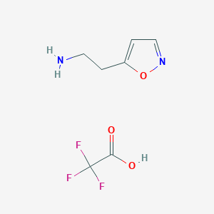molecular formula C7H9F3N2O3 B2824873 2-(1,2-Oxazol-5-yl)ethanamine;2,2,2-trifluoroacetic acid CAS No. 2287323-46-8