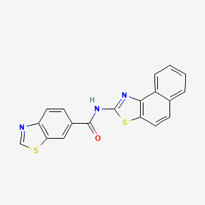 molecular formula C19H11N3OS2 B2824881 N-(naphtho[1,2-d]thiazol-2-yl)benzo[d]thiazole-6-carboxamide CAS No. 681166-97-2