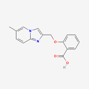 molecular formula C16H14N2O3 B2824887 2-[(6-Methylimidazo[1,2-a]pyridin-2-yl)methoxy]benzoic acid CAS No. 1095491-96-5