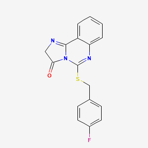 molecular formula C17H12FN3OS B2824890 5-((4-氟苄基)硫基)咪唑并[1,2-c]喹唑啉-3(2H)-酮 CAS No. 443673-74-3